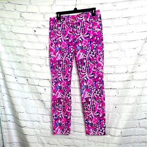 Lilly Pulitzer Pink & Blue Pants Size 8 Excellent Condition